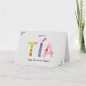 Tía Spanish Tante Floral Bohemisch Mother Day Card Karte (Vorderseite)