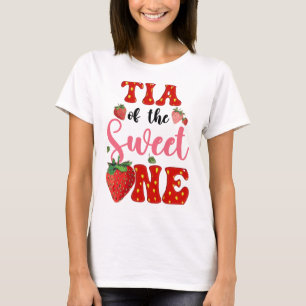 Tia Sweet One Strawberry 1. Geburtstag Gir T-Shirt
