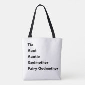 Tia Tante Tante Godmother Themed Tasche (Rückseite)