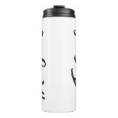 #TiaGoals, schwarzer Typ, Grunge-Skript Thermosbecher (Vorderseite)