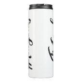 #TiaGoals, schwarzer Typ, Grunge-Skript Thermosbecher (Rückseite)