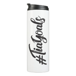 #TiaGoals, schwarzer Typ, Grunge-Skript Thermosbecher