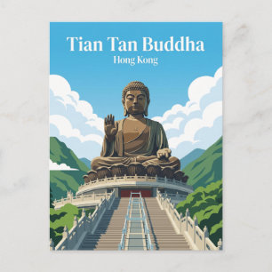 Tian Tan Buddha Hongkong Postkarte