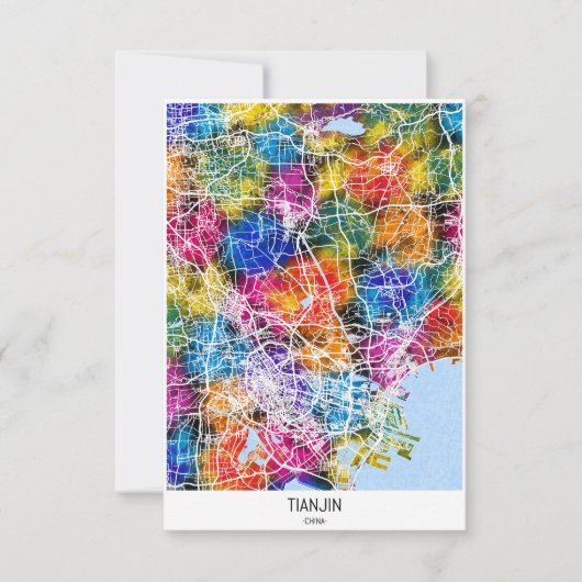 Tianjin China Karte (Vorderseite)