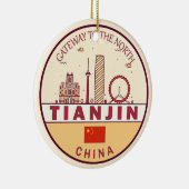 Tianjin China Skyline Emblem Keramik Ornament (Rechts)