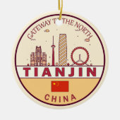 Tianjin China Skyline Emblem Keramik Ornament (Vorne)