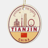 Tianjin China Skyline Emblem Keramik Ornament (Links)
