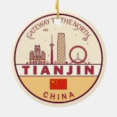 Tianjin China Skyline Emblem Keramik Ornament (Hinten)