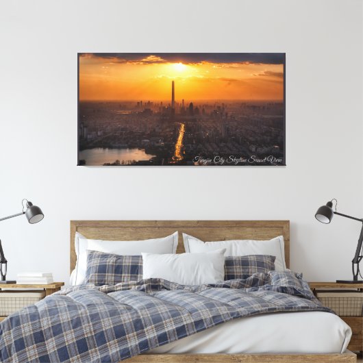 Tianjin Sunset Leinwand Art (Insitu (Schlafzimmer))