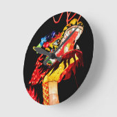 Tianlong-Drache Runde Wanduhr (Winkel)