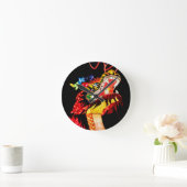 Tianlong-Drache Runde Wanduhr (Zuhause)