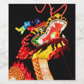 Tianlong-Drache Weinetikett (Einzelnes Label)