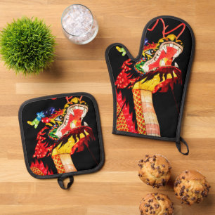 Tianlong Dragon Ofenhandschuh & Topflappen-Set