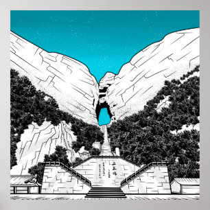 Tianmen Mountain Heaven's Gate CHINA Poster