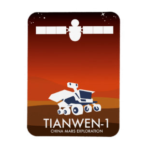 Tianwen-1-China Weltraumkunst Magnet