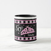 Tiara-50. Geburtstag Tasse (Zentrum)