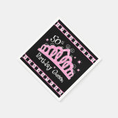 Tiara 50th Birthday Queen Serviette (Ecke)