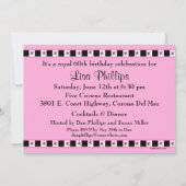 Tiara 60. Geburtstag Einladung (Rückseite)