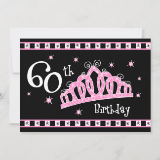 Tiara 60. Geburtstag Einladung
