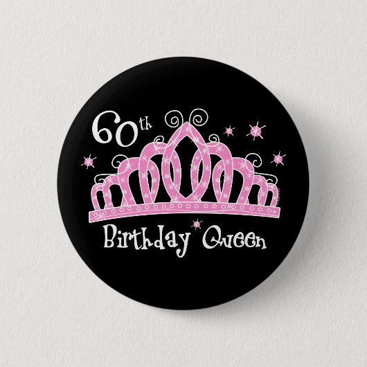 Tiara-60. Geburtstags-Königin DK Button (Vorderseite)