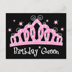 Tiara Birthday Queen Postkarte