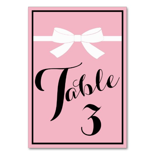 Tiara BRIDE Pink Dusche Center Party Tischnummer (Vorderseite)
