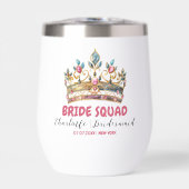 Tiara Bride Squad Bridesmaid Name Bachelorette (Vorderseite)