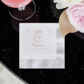 Tiara Celestial Crescent Moon Monogram Servietten Mit Folie