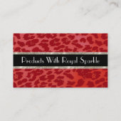 Tiara Cheetah Print Business Card Visitenkarte (Rückseite)