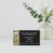 Tiara Cheetah Print Business Cards Visitenkarte (Stehend Vorderseite)