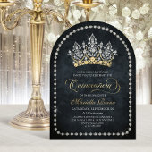 Tiara Crown Diamond Quinceanera Invitation Einladung