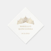 Tiara Crown Elegant Quinceanera Serviette (Ecke)
