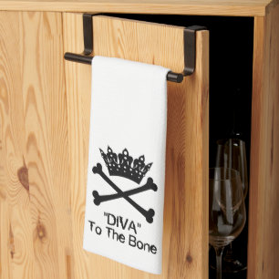 "Tiara ‚DIVA to the Bone‘ Geschirrtuch