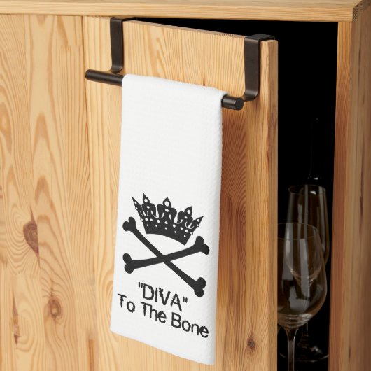"Tiara ‚DIVA to the Bone‘ Geschirrtuch (Drittel gefaltet)