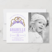 Tiara Foto Einladung zum Geburtstag (Vorderseite)