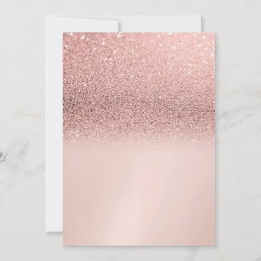 Tiara, Glitzer Bokeh Ombre, Dress Sweet 16 Party Einladung (Rückseite)