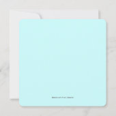 Tiara High Heel Shoes Aquamarin Blue Quinceanera Einladung (Rückseite)