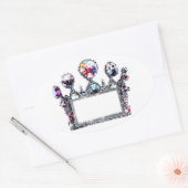 Tiara Labels zu personalisieren! Ovaler Aufkleber (Umschlag)