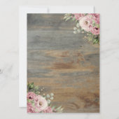 Tiara, Lights, Holzgoldrahmen, Blume Quinceañera Einladung (Rückseite)