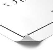 Tiara Minimalistisch White Sweet 16 Willkommenszei Poster (Ecke)