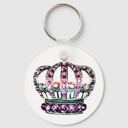 Tiara mit Zazzle-Schlüsselanhänger Schlüsselanhänger (Vorderseite)