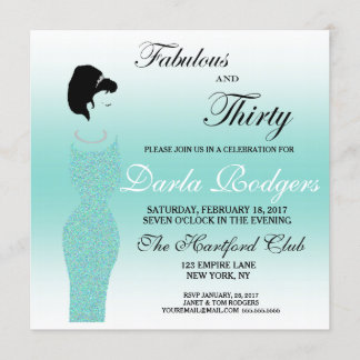 Tiara Party Fabulous und 30 30. Geburtstag Party Einladung