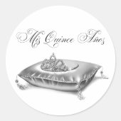 Tiara Princess Quinceanera Stickers (Vorderseite)