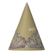Tiara Print New Year Party Hat Partyhütchen (Links)