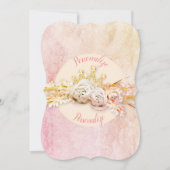 Tiara Rose Diamantspitze funkeln rosa Einladung (Vorderseite)