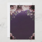 Tiara, String Lights Blume Lila Quinceañera Einladung (Rückseite)