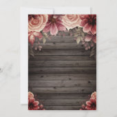 Tiara, String Lights Blume Wood Quinceañera Einladung (Rückseite)