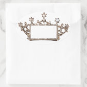 Tiara und Crown Labels für die Personalisierung Ovaler Aufkleber (Tasche)