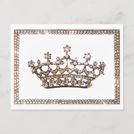 Tiara und Edelsteine Postkarten (Vorderseite)