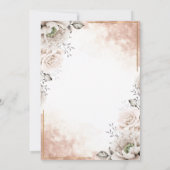 Tiara, Weiße Blume Quinceañera Einladung (Rückseite)